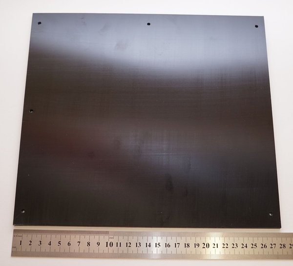 PEI - Dauerdruckplatte - Aluminium-Guss - feinstgefraest - schwarz